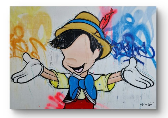 Mr Oreke (1986) - Pinocchio / Acryl on Canvas / 130x90cm / hand painted