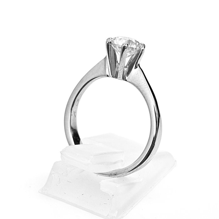 Forlovelsesring - 14 karat Hvidguld -  1.00ct. tw. Diamant (Natur) - E-F/VS2