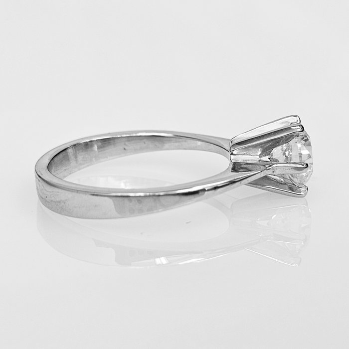 Forlovelsesring - 14 karat Hvidguld -  1.00ct. tw. Diamant (Natur) - E-F/VS2