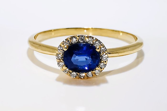 Ingen mindstepris - Ring - 14 karat Gulguld Safir