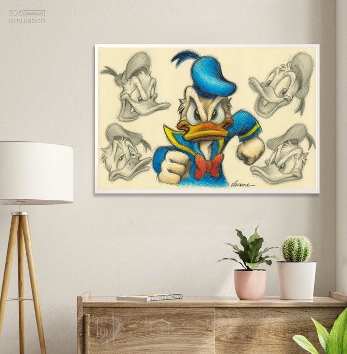 Joan Vizcarra - Donald Duck Model Sheet - Original Pencial Drawing - 50 x 33 cm