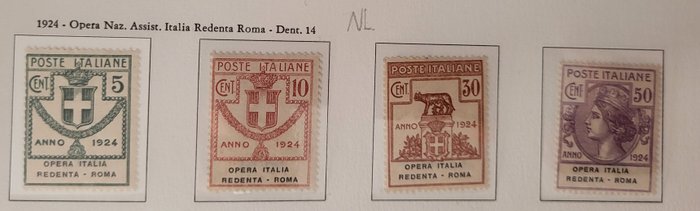 Italien Kongerige  - 1924 halvstatslige organer, Opera Italia Redenta-Rome, MNH, fremragende kvalitet