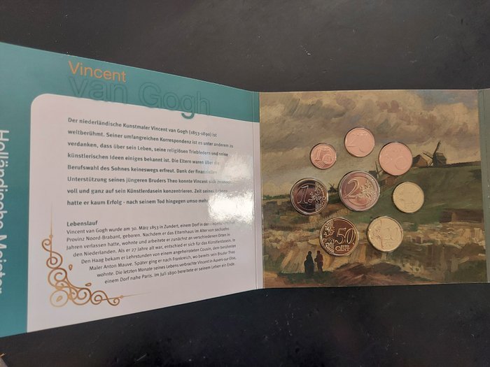 Holland. Year Set (FDC) 2021 "World Money Fair - Vincent Van Gogh"  (Ingen mindstepris)