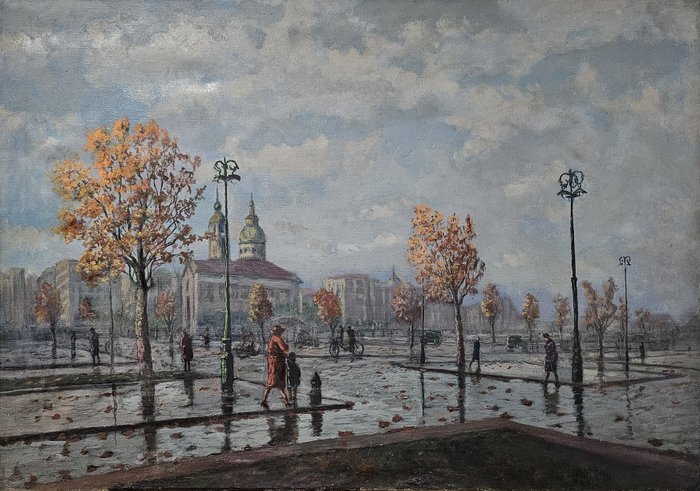 Aurelio Catti (1895-1966) - Giorno di pioggia