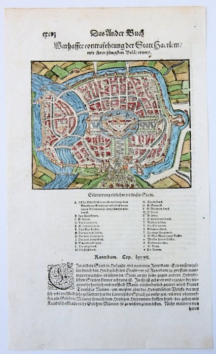 Holland - Haarlem; Sebastian Münster - Statt Haerlem - 1561-1580