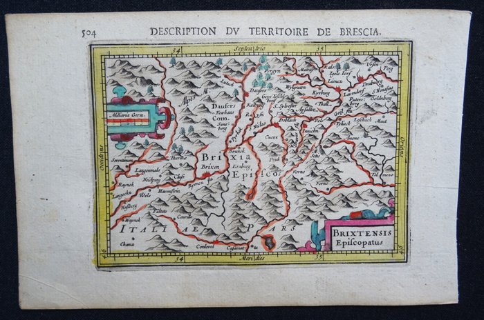 Italien - Bozen, Bressanone, Sydtyrol; B. Langenes / P. Bertius / J. Hondius - Brixtensis Episcopatus - 1601-1620