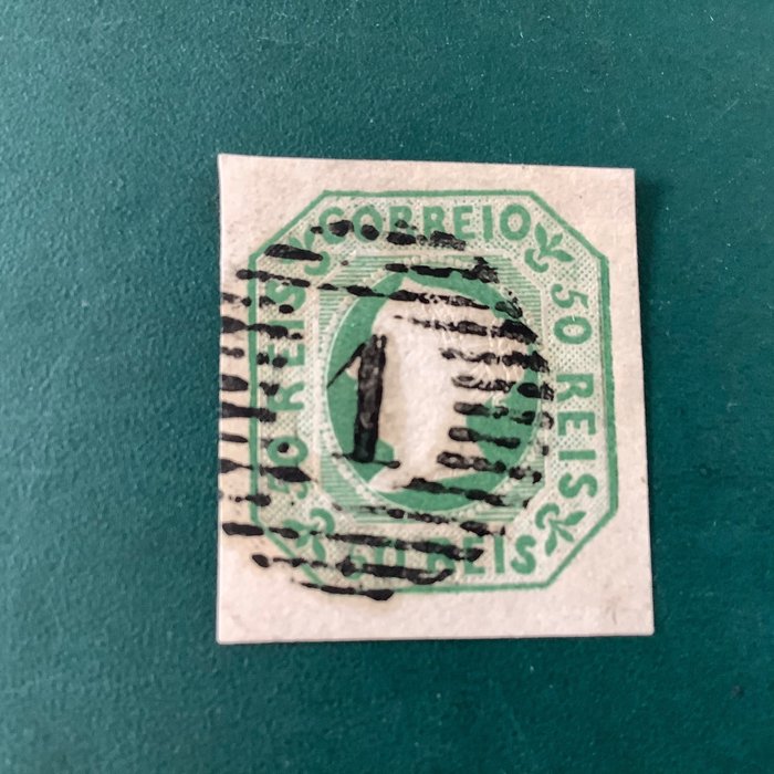 Portugal 1853 - 50Rejse Maria III med Lissabon-stempel - med fotocertifikat Inexfip - Mundifil 3