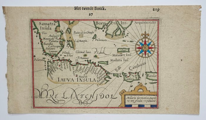 Indonesien - Java; JI Pontanus / Jodocus Hondius - Iauva Insula - 1614