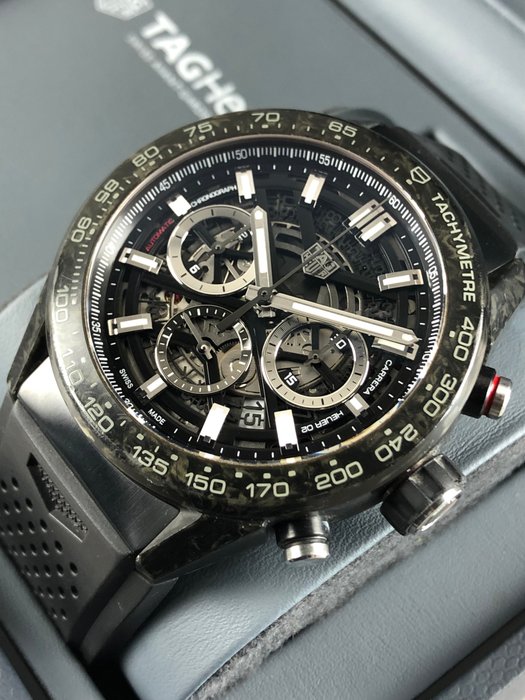 TAG Heuer - Carrera Calibre 02 Skeleton Carbon - CBG2A91 - Mænd - 2021