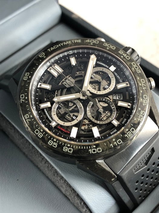 TAG Heuer - Carrera Calibre 02 Skeleton Carbon - CBG2A91 - Mænd - 2021