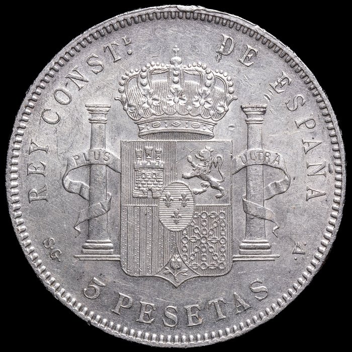 Spanien. Alfonso XIII. 5 Pesetas 1898 *98; S.G.V  (Ingen mindstepris)