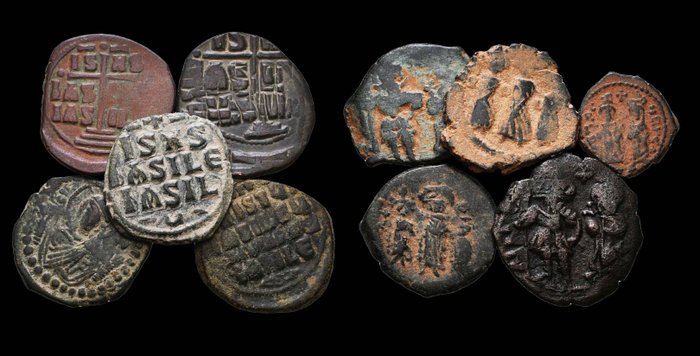 Byzantinske rige. Collection of 10 Selected Beautiful Byzantine Coins!  (Ingen mindstepris)