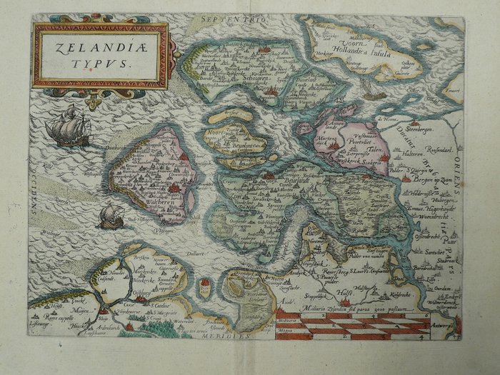 Holland - Sjælland; Lodovico Guicciardini - Zelandiae Typus - 1581-1600