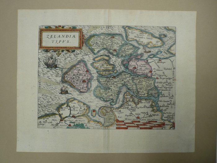 Holland - Sjælland; Lodovico Guicciardini - Zelandiae Typus - 1581-1600