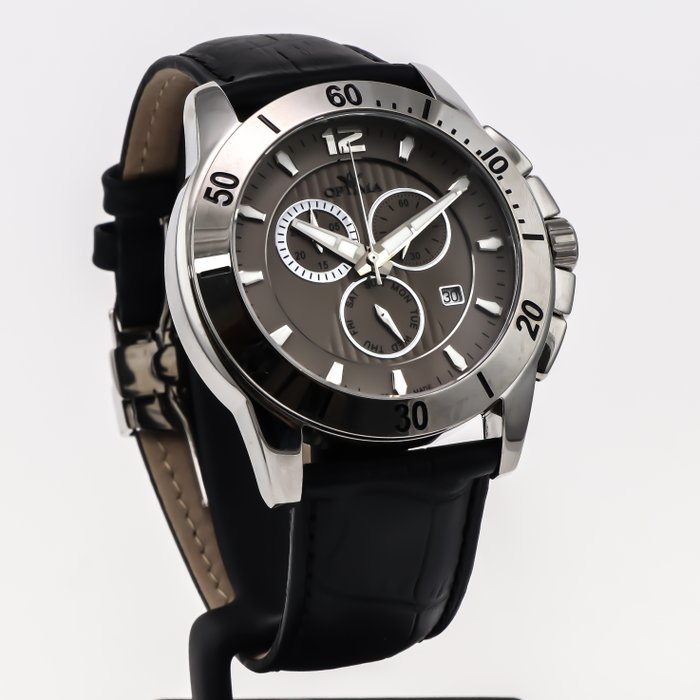 Optima - Swiss Chronograph - OSC339-SL-2 - Black Strap - Ingen mindstepris - Mænd - 2011-nu