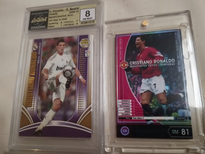 2004  2009 Panini WCCF  Liga - Cristiano Ronaldo - 4 Card - Glimrende (EX)