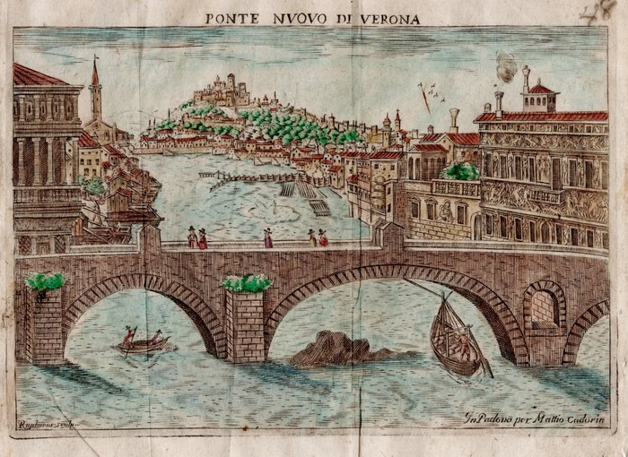 Italien - Verona; M. Cadorin - Ponte Nuovo di Verona - 1651-1660