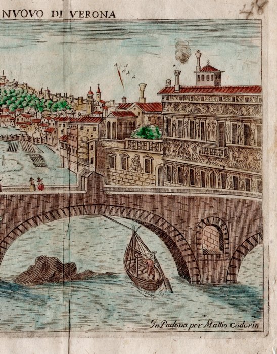 Italien - Verona; M. Cadorin - Ponte Nuovo di Verona - 1651-1660