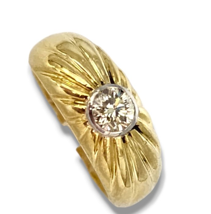 Ring - 18 kraat Gulguld, Claus Vollrath, Dejlig 18K guldring med 0,40Ct diamant -  0.40ct. tw. Diamant (Natur)