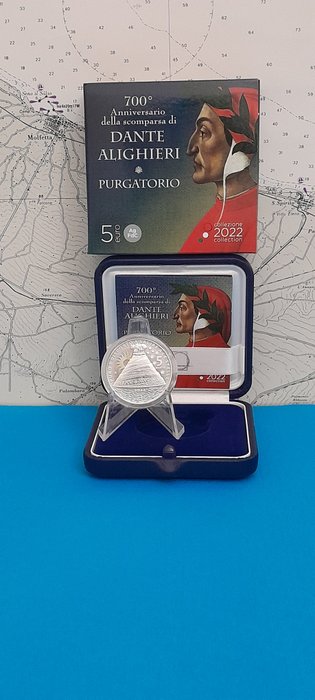 Italien 5 Euro 2022 "Dante Alighieri - Purgatorio"  (Ingen mindstepris)