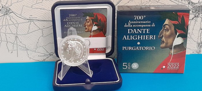 Italien 5 Euro 2022 "Dante Alighieri - Purgatorio"  (Ingen mindstepris)