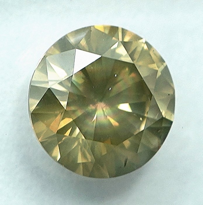 1 pcs Diamant  (Naturfarvet)  - 0.94 ct - Fancy Brunlig, Grålig Gul - I1 - International Gemological Institute (IGI)