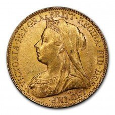 Storbritannien. British Gold Sovereign Queen Victoria Old Head Coin (Random Year)