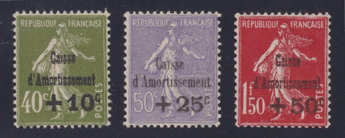 Frankrig 1931 - CA, 5. serie, fra nr. 275 til nr. 277, ny**, signeret kalve. - Yvert