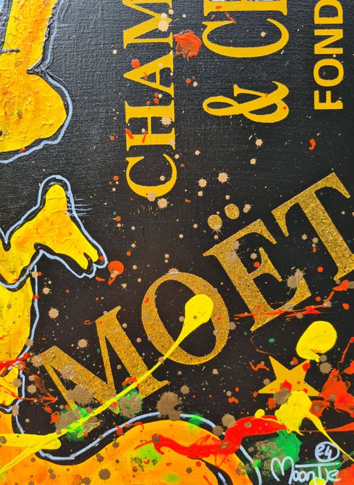 Moontje - Tweety Moët  Chandon gold glitter edition