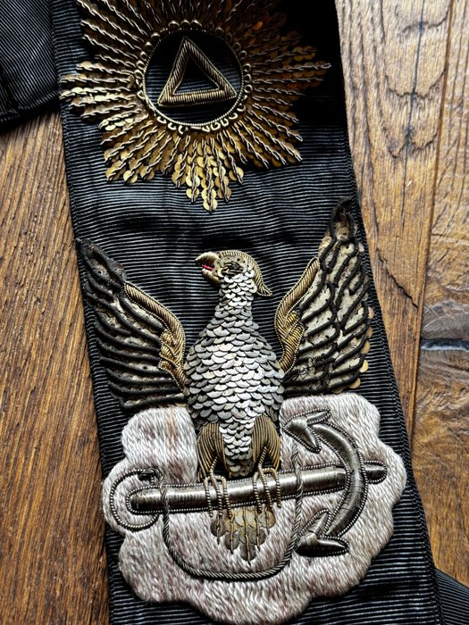 Storbritannien - Medalje - Circa 1940 Rosie Croix 30th Degree Sash/Star Jewel/Collarette  Eagle - 1940