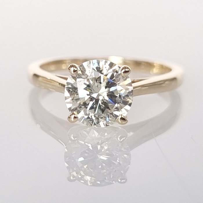 Forlovelsesring - 14 karat Gulguld -  1.51ct. tw. Diamant (Natur)