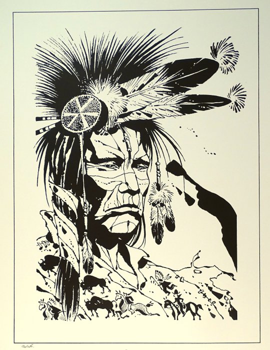 Comès, Didier - 1 Offset Print - Indien - 1992