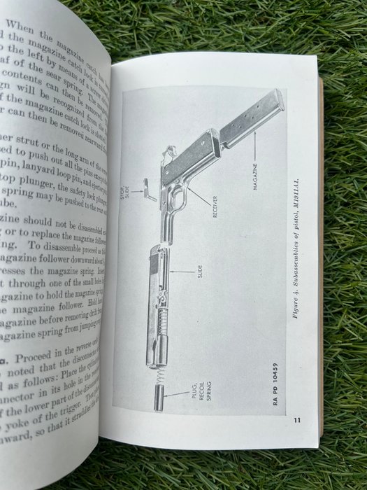 Verenigde Staten van Amerika -  US Army M1911 Colt Pistol Manual - All WW2 models - Infantry - Airborne - Ranger - almost 200 pages. - 1946