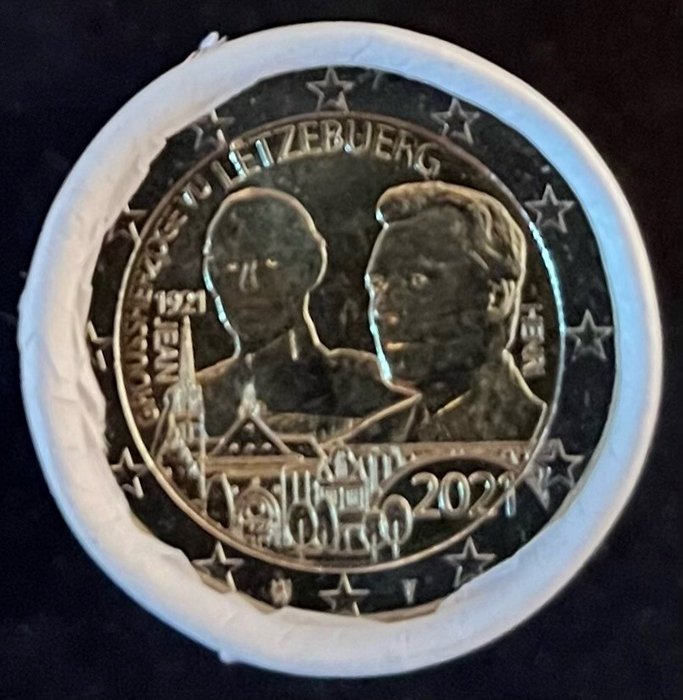 Luxembourg. 2 Euro 2021 JEAN ( uitgave Relief ) muntrol 25 x 2 euro  (Ingen mindstepris)