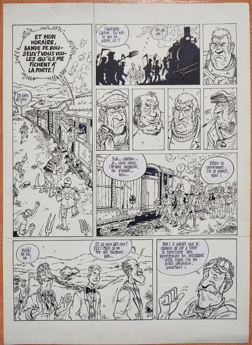 Bouüaert Thierry - 1 Original page - Edmund Bell T5 - Le Train fantôme - 1993