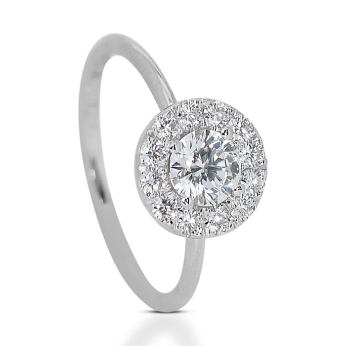 Ring - 18 kraat Hvidguld -  100ct tw Diamant (Natur) - Diamant - Top Diamond Ideal Cut