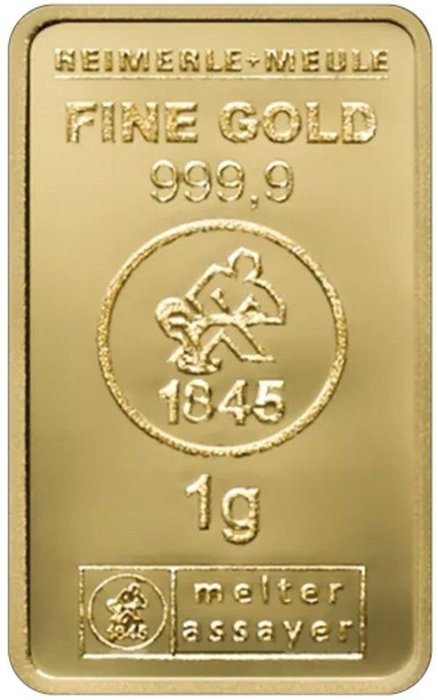 1 gram - Guld 999 - Heimerle + Meule, Germany  (Ingen mindstepris)