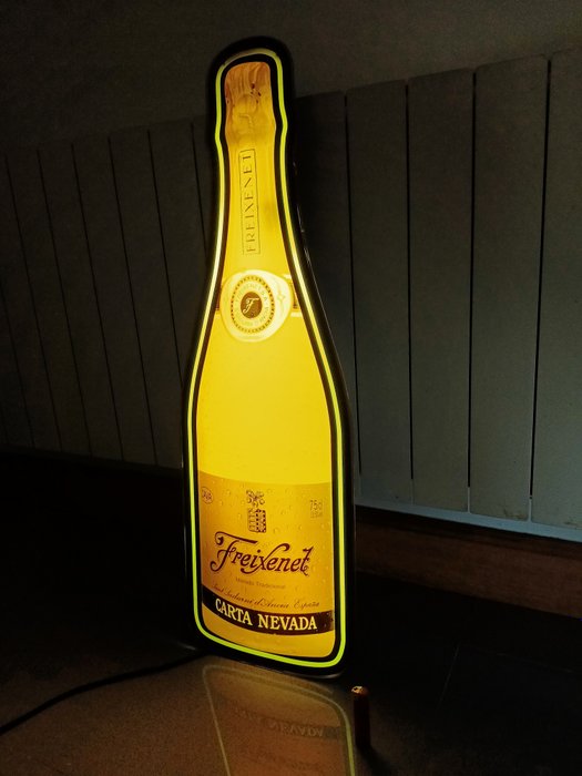 Freixenet botella gigante luminosa - Reklameskilt med baggrundsbelysning - Metal, Plast