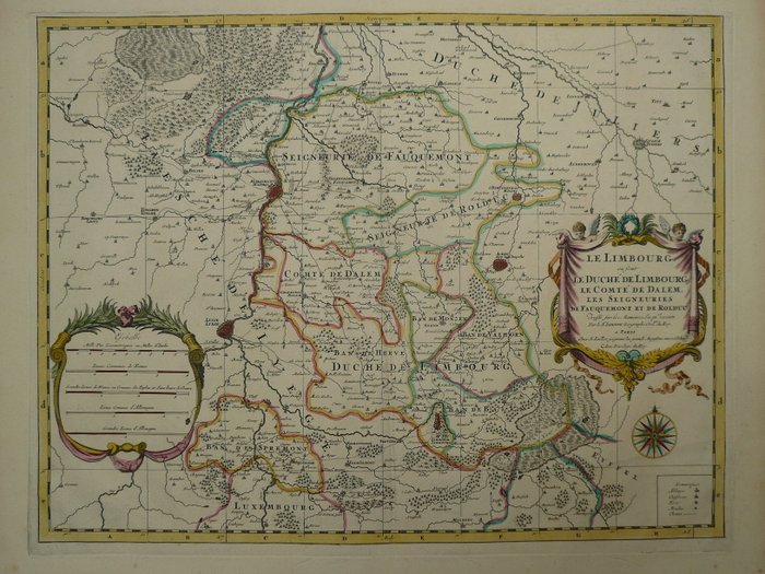 Holland - Limburg, Liège, Hasselt, Maastricht, Heerlen; H. Jaillot - Le Limbourg ou sont le Duché de Limbourg - 1681-1700