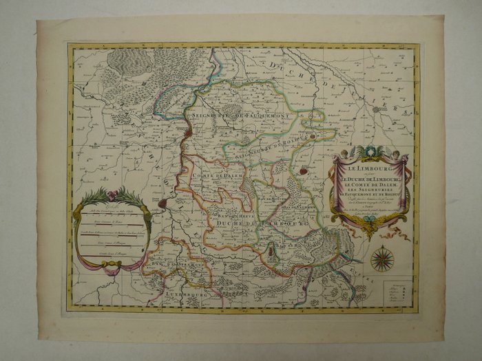 Holland - Limburg, Liège, Hasselt, Maastricht, Heerlen; H. Jaillot - Le Limbourg ou sont le Duché de Limbourg - 1681-1700