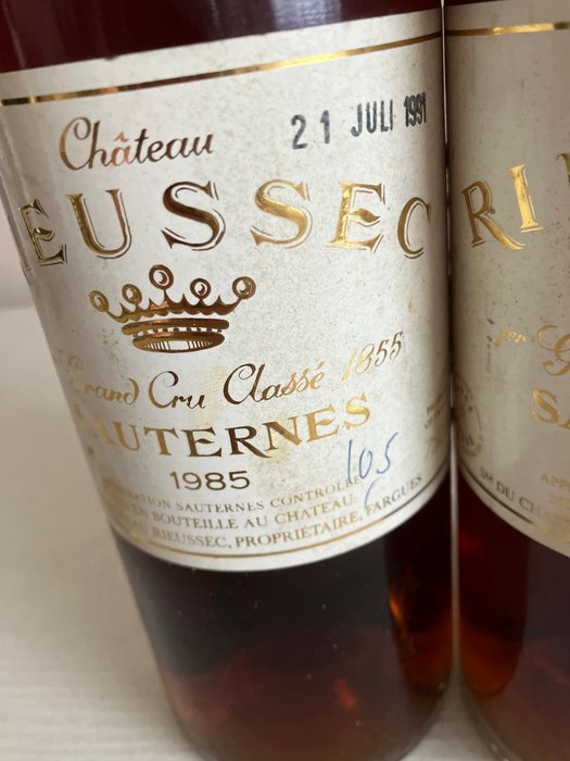 1985 Chateau Rieussec - Bordeaux, Sauternes 1er Grand Cru Classé - 2 Flasker (0,75 L)