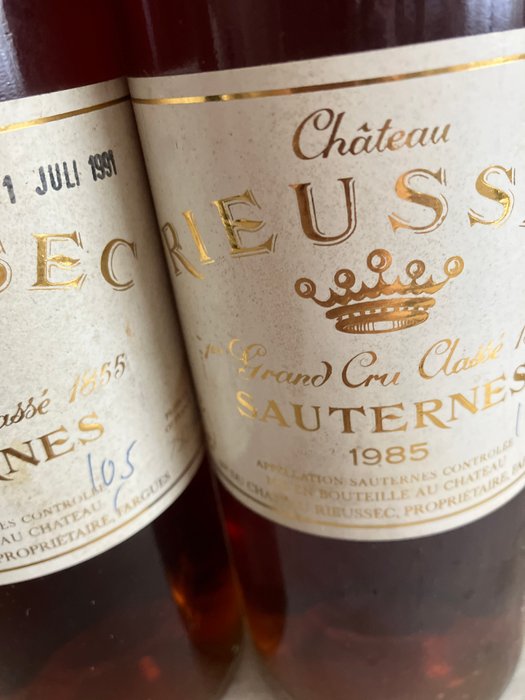 1985 Chateau Rieussec - Bordeaux, Sauternes 1er Grand Cru Classé - 2 Flasker (0,75 L)