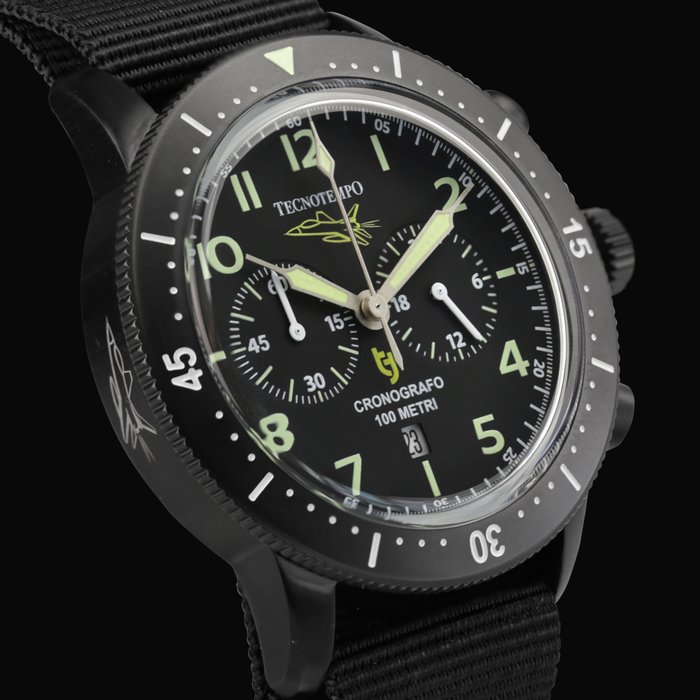 Tecnotempo - Chronograph - Special Edition Fighter Pilot - - TT100NAQAT (NATO strap) - Mænd - 2011-nu