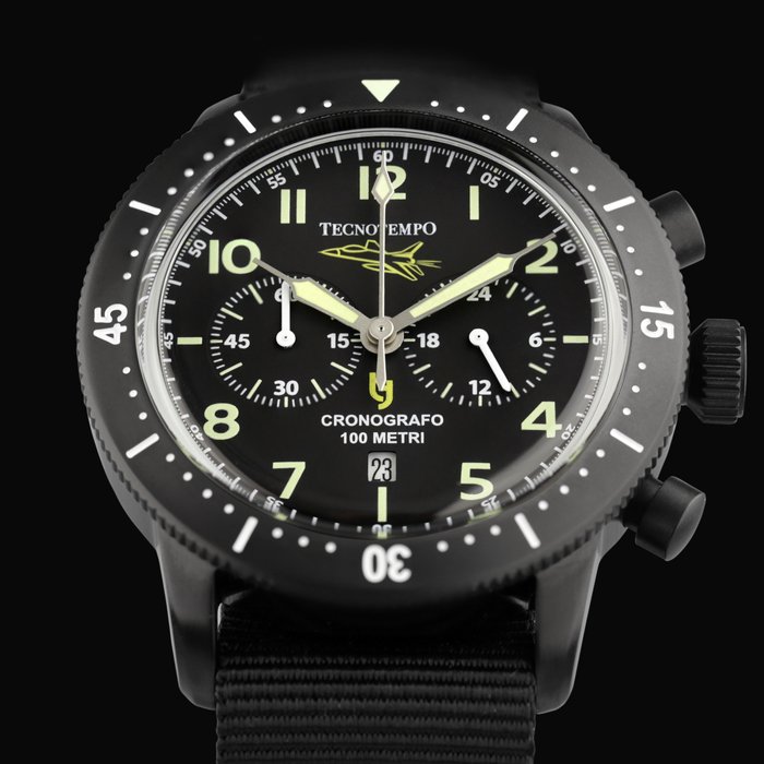 Tecnotempo - Chronograph - Special Edition Fighter Pilot - - TT100NAQAT (NATO strap) - Mænd - 2011-nu