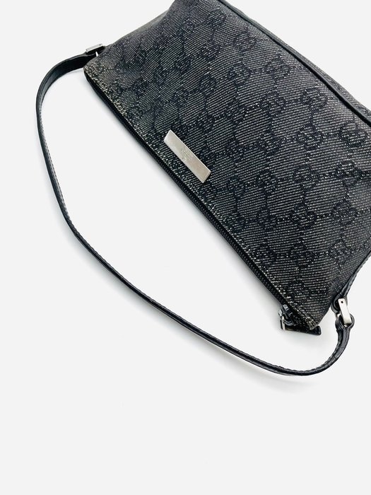 Gucci - GG Denim Accessory Pouch - Håndtaske