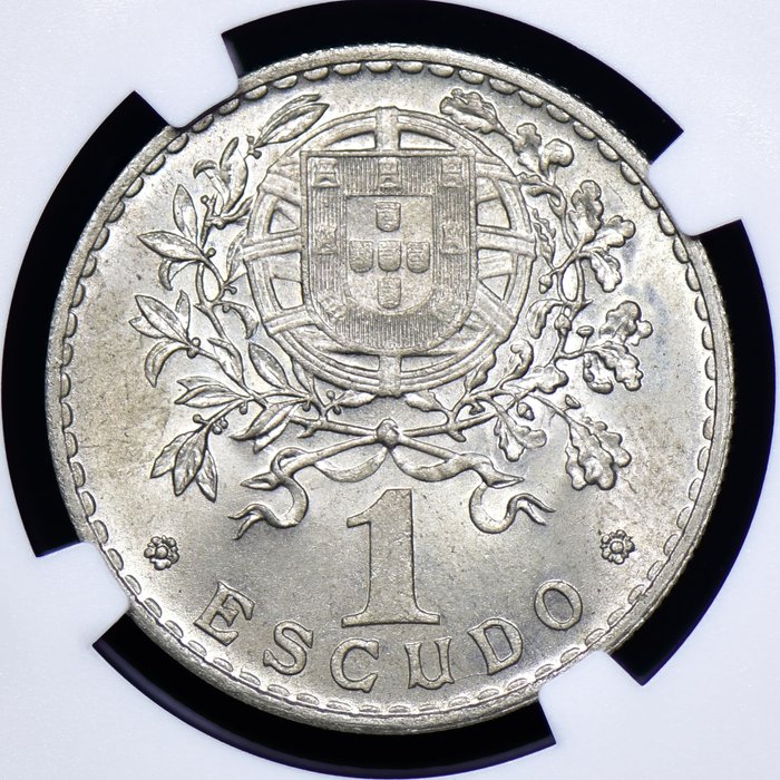 Portugal. Republic. 1 Escudo 1940 - NGC - MS 65 - Escassa