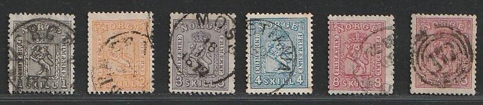 Norge 1867 - Bedre sat - Michel 11/15a, 15b