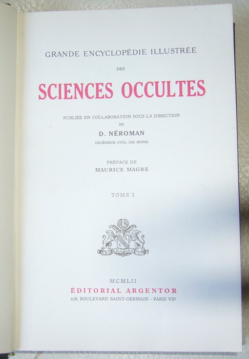 Dom Neroman - Grande encyclopédie illustrée des sciences occultes - 1952