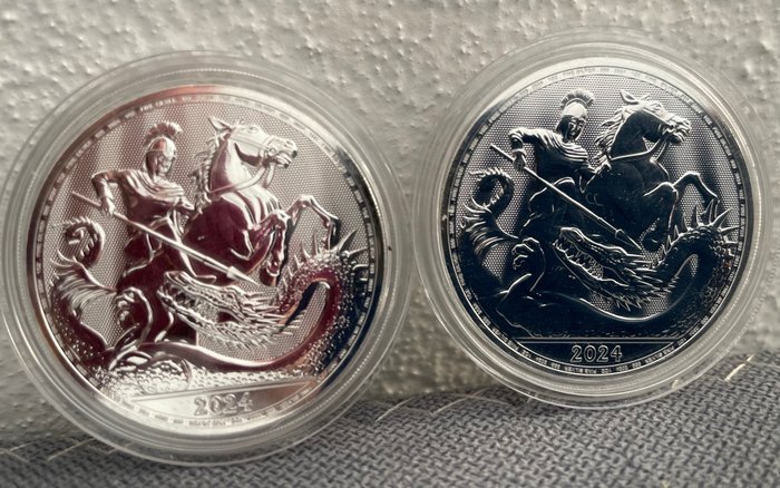 Storbritannien. 2 Pounds 2024 Silver Saint George  Dragon Coin  (Ingen mindstepris)