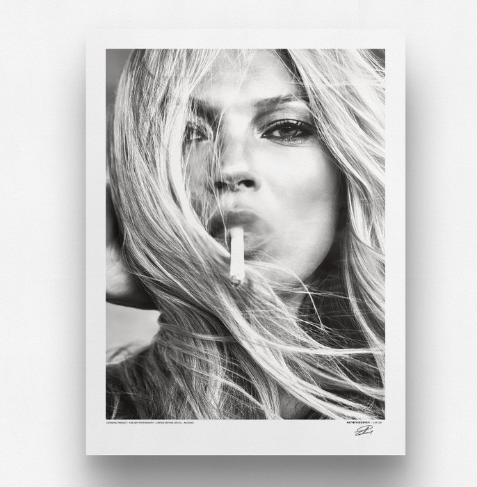 KATE MOSS - Memories Collection - Luxury XXXL Photography - ! 80x60 cm ! - Limited Edition Nr 01 of 100 - Serial ML10018